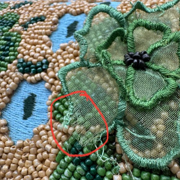 STAUD Tommy beaded floral shoulder bag + Dust bag Green Moss Tapestry - Picture 16 of 16